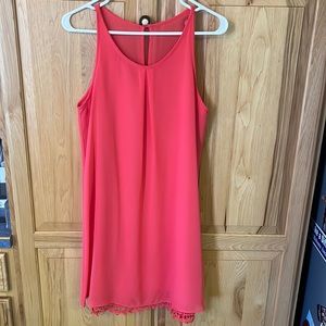 Coral Chiffon Summer Dress
